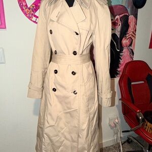 Vtg London Fog Double-Breasted Tan Trench Coat